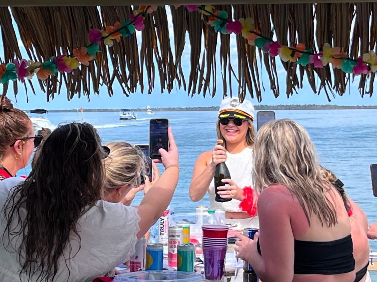 Nautical Tiki Cruises | Bachelorette Party on a tiki boat