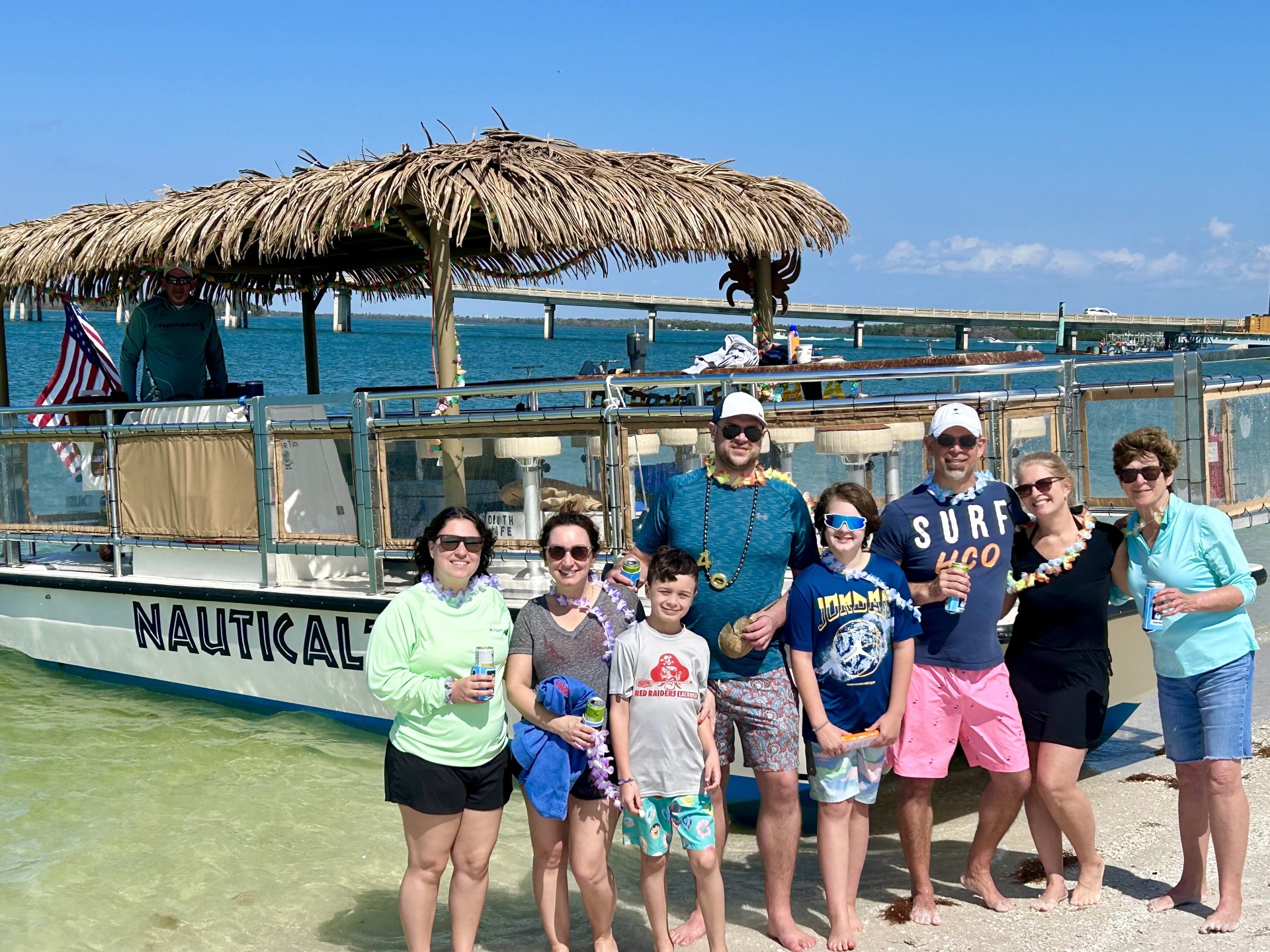 Sandbar excursion on a Nautical Tiki Cruise