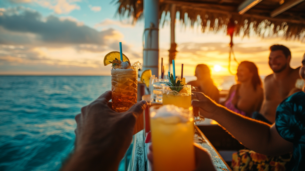 Nautical Tiki engagement party celebration.