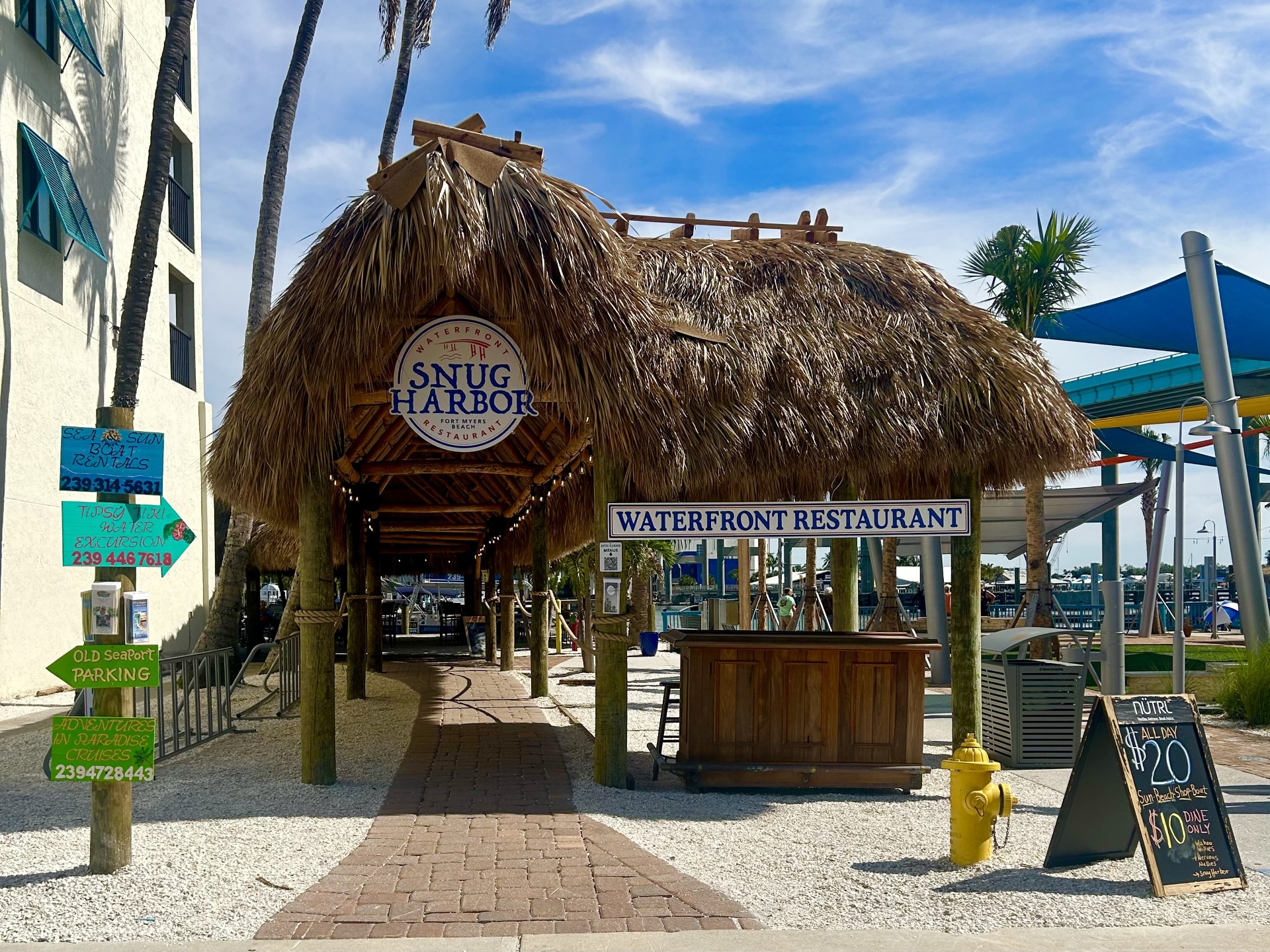 Snug Harbor - Home of Nautical Tiki Cruises on Fort Myers Beach.